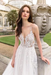 Try on the Enzoani Tianna Gown in Los Angeles, CA | Karoza Bridal